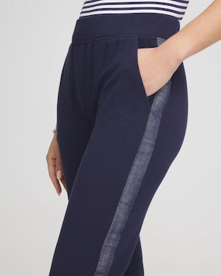 Zenergy® French Terry & Chambray Tapered Pants | Chico's